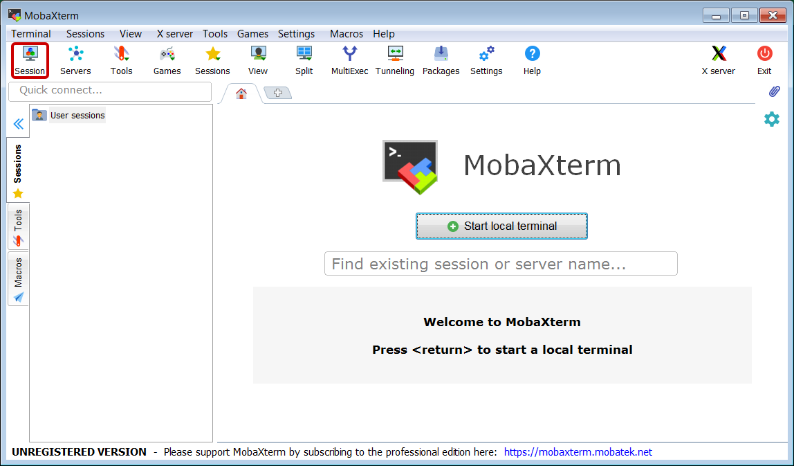 launch MobaXterm