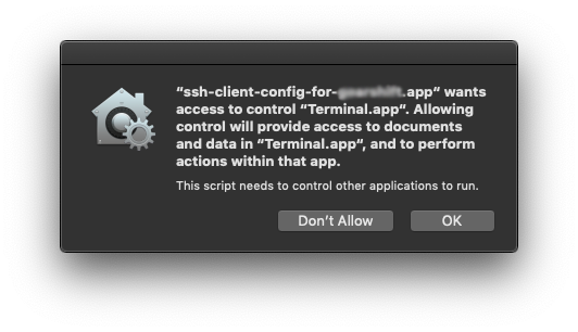 Allow access to the Terminal.app