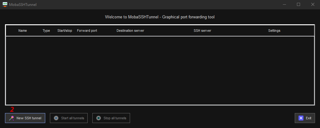 configure MobaSSHTunnel